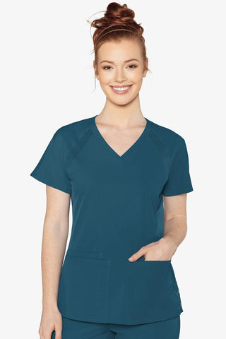 Med Couture 8470 Peaches Raglan Scrub Top - Caribbean