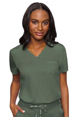 Med Couture 7448 Touch Chest Pocket Top - Olive