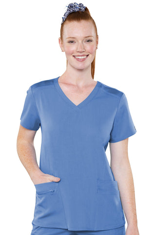 Med Couture 7468 Touch V-neck Knit Back Top - Ceil